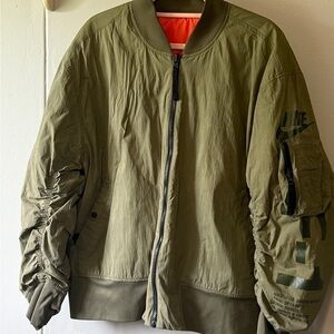 XXL Nike MA-1 Reversible Bomber Jacket Olive Green Men's Bomber Jacket